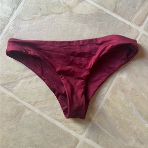 Maroon medium coverage bikini bottoms